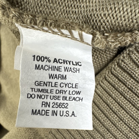 VTG NWT Protege Collection Geometric Sweater Men's XL Knit Beige Pullover 90's - Picture 5 of 12